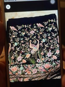 Embroidered Saree With Blouse Inside
