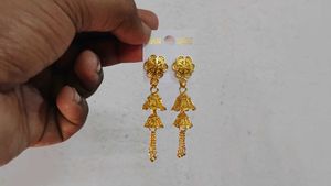 Gold Tone  Earrings Jumki
