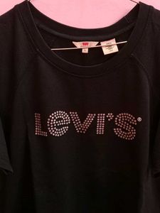 LEVI&#39;S Black Short Sleeves Sweatshirt