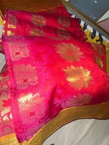 Pink Double Shade Saree