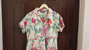 Cream Floral Dress