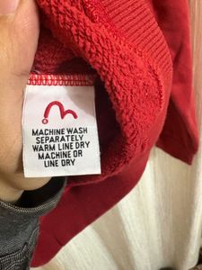 Evisu Red Graphic Print Sweatshirt