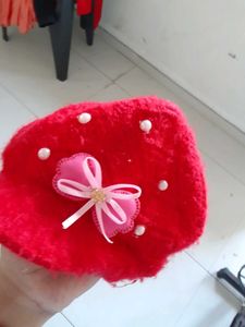 This Is A Red Woolen Cap