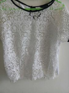 Imported White Lace Top