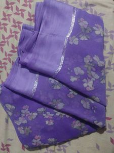 Floral Lavender Saree