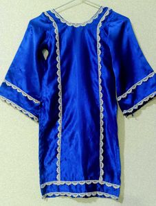 Royal Blue Embroidered Sarara Kameez Set