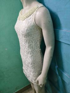 Beded Collar And Embroidery Dress