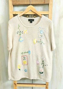 Floral Embroidered Knit sweater size-40