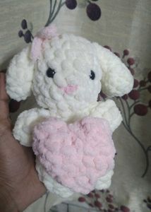 Adorable Plush Bunny with Heart
