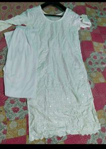 New White Kurti &amp; Leggings