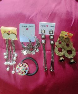 Combo 4earring and 1 Rubber