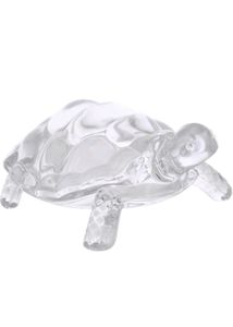 Vintage Clear Glass Turtle Figurine