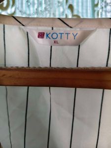 Striped V-Neck Top Defective piece
