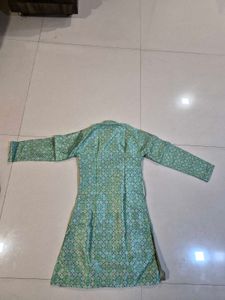 Green Patterned Kurta