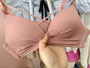 Burgundy Lace Bra Of 3 Sets