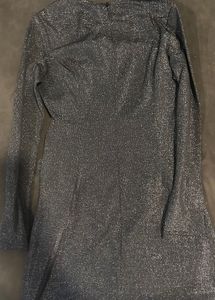 Y2k baddie bling party dress in charcoal