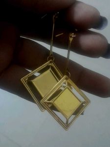 Geometric Drop Earring(Gold)
