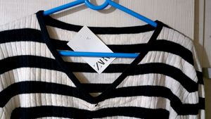 Zara Striped Top With Surprise Freebie