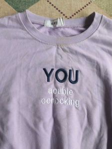 Lilac Embroidered Sweatshirt