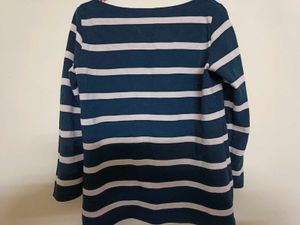 Black And Beige Strip Winter Wear Top
