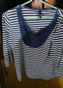 Max White Blue Top