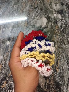Colorful Handmade Crochet Scrunchies