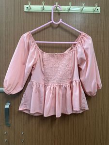 Pink Peplum Top
