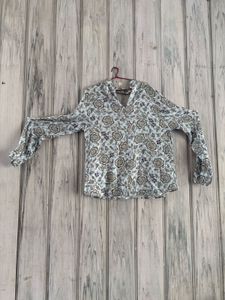 Floral Print Long Sleeve Blouse