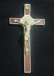 Beautiful Silver Crucifix with Wooden Accents