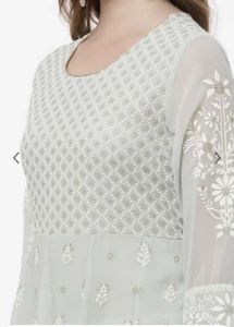 Rangriti Women Green Ethnic Anarkali and Dupatta