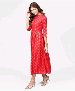 Libas women's gathered red dress