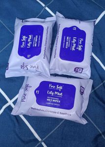 2 Packets Pure Soft Wet Wipes