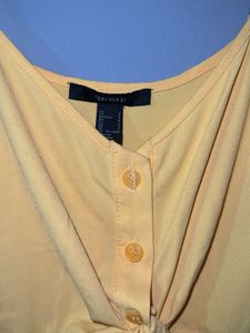 Forever 21 Yellow Button Down Dress