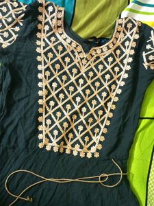 Dark Green Anarkali🤩 New Year Offer 💯