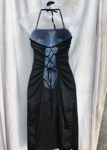 101511. Slinky Black Halter Dress