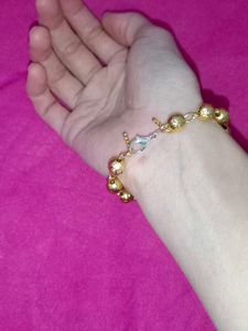 Gold Tone Beaded Bracelet