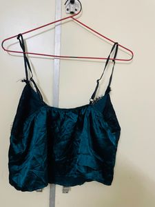 Women Green Silk Top