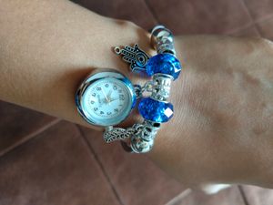 Blue Crystal Watch Bracelet