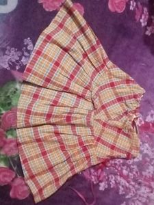 Plaid Ethnic Skirt