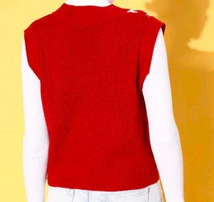 ❣️Red Houndstooth Sweater Vest