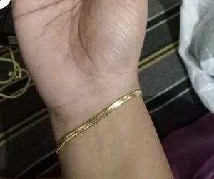 Gold Herringbone Bracelet