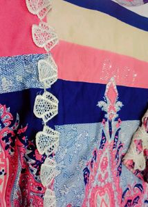 Striped &amp; Paisley Print Top