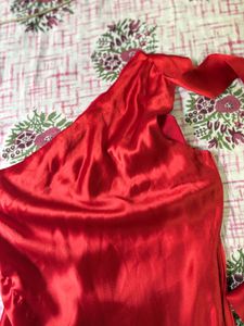 Red One-Shoulder Mini Dress