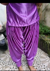 Pruple Satin Salwar Suit
