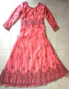 👗🌸 Pink Anarkali Long Dress 💥