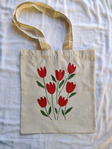 Floral Print Canvas Tote Bag🌹✨