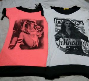 Combo Of Stylish Long T-shirt For Women