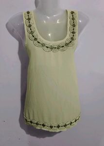 Beaded Sleeveless Top