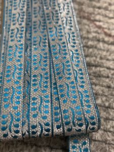 Sale Thin Lace Border Blue And Silver