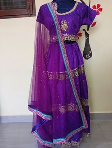 New Purple Colour Heavy Stone Work Lehanga Choli